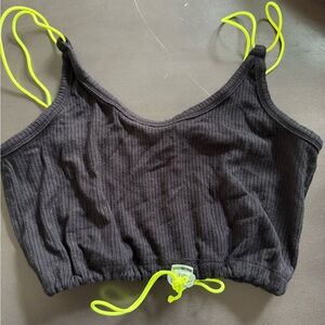 Emma and Sam black tank with neon straps from LF size small